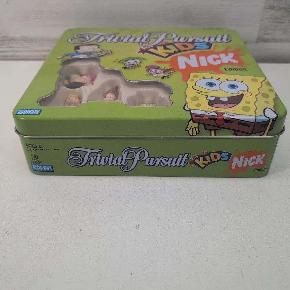 Trivial Pursuit for Kids Nick‎ Edition Parker Brothers 2005 Metal Tin